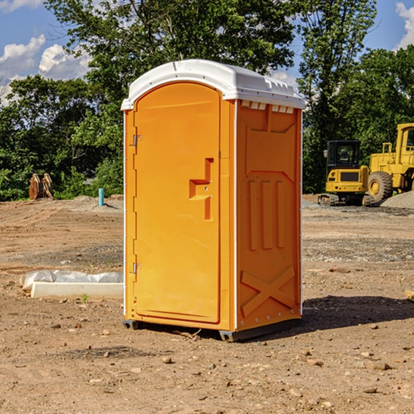 how often are the portable restrooms cleaned and serviced during a rental period in Middletown